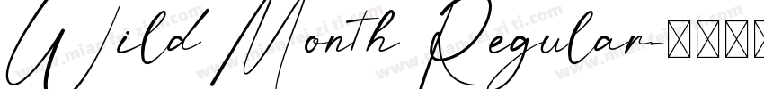 Wild Month Regular字体转换